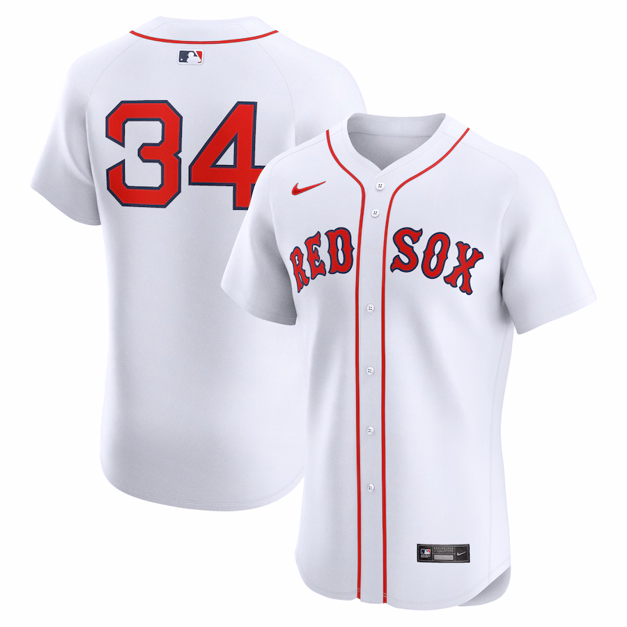 Men's Boston Red Sox David Ortiz Nike White Home Elite Jersey - Puhuasuan