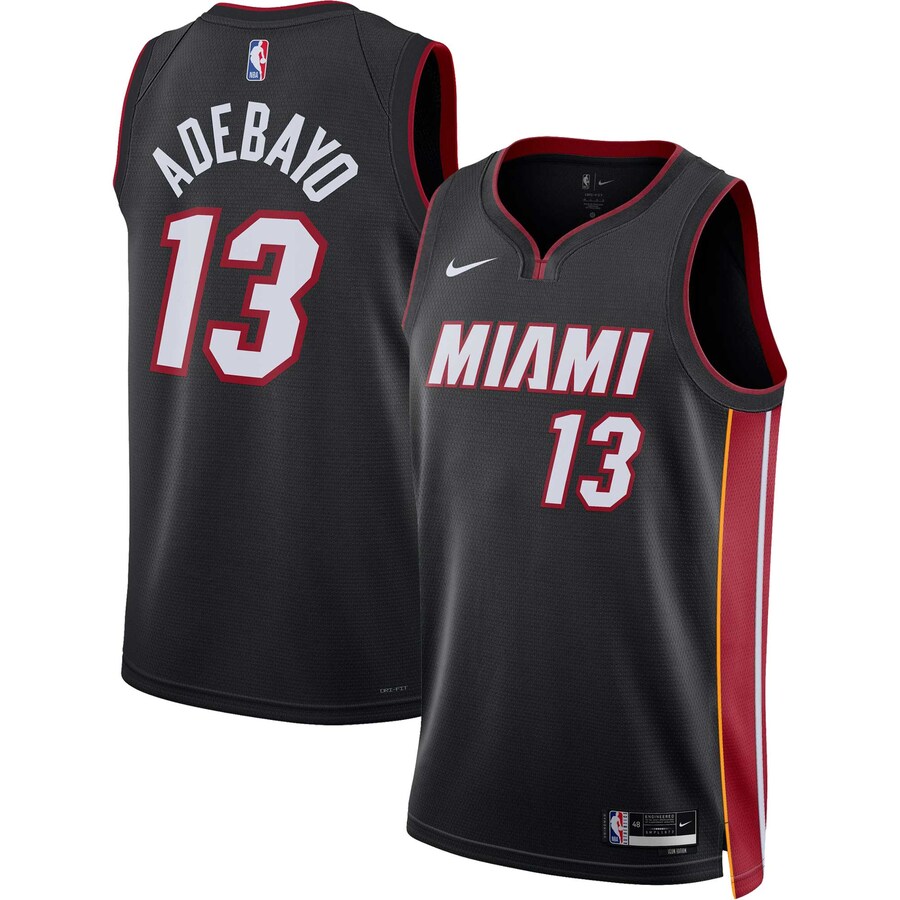 Unisex Miami Heat Bam Adebayo Nike Black Swingman Jersey - Icon Edition - Puhuasuan