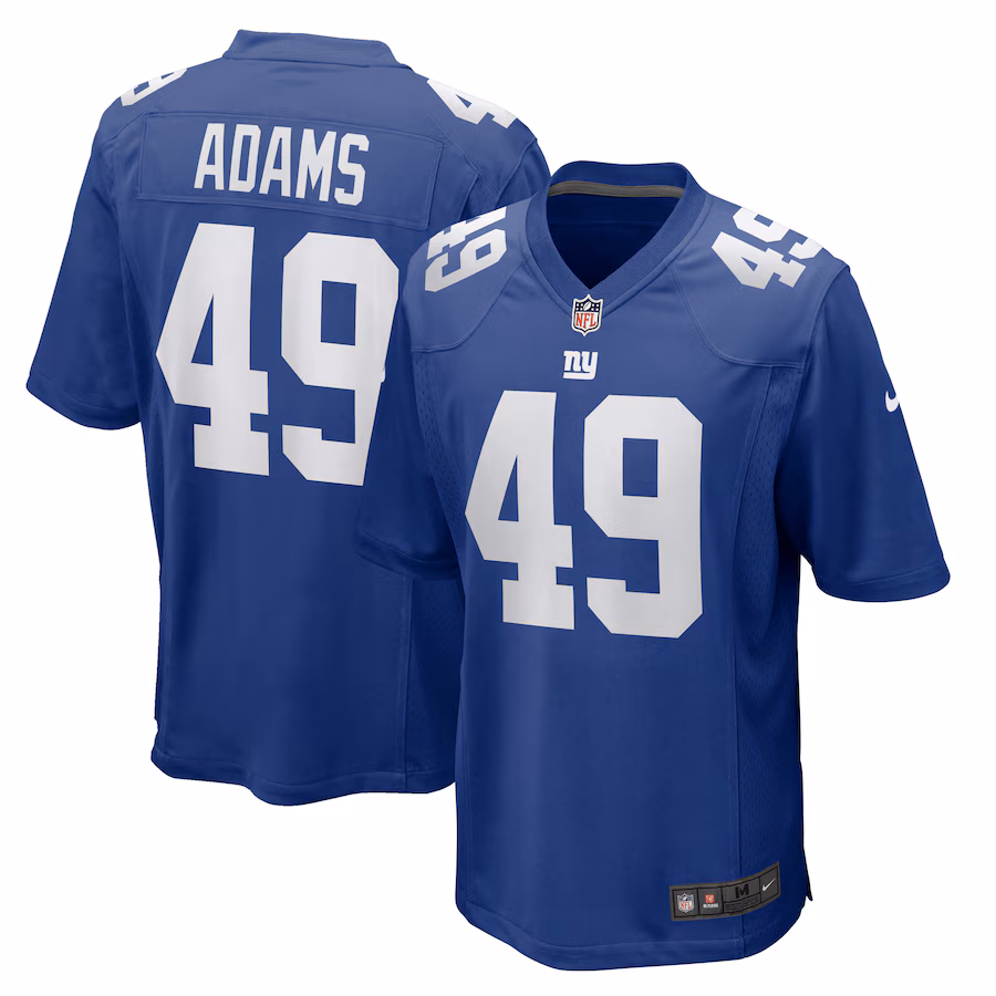 Men's New York Giants Matthew Adams Nike Royal Team Game Jersey - Puhuasuan