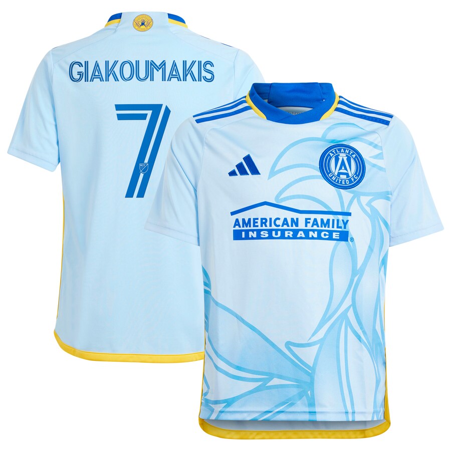 Youth Atlanta United FC Giorgos Giakoumakis adidas Light Blue 2024 The Resurgens Kit Replica Player Jersey - Puhuasuan