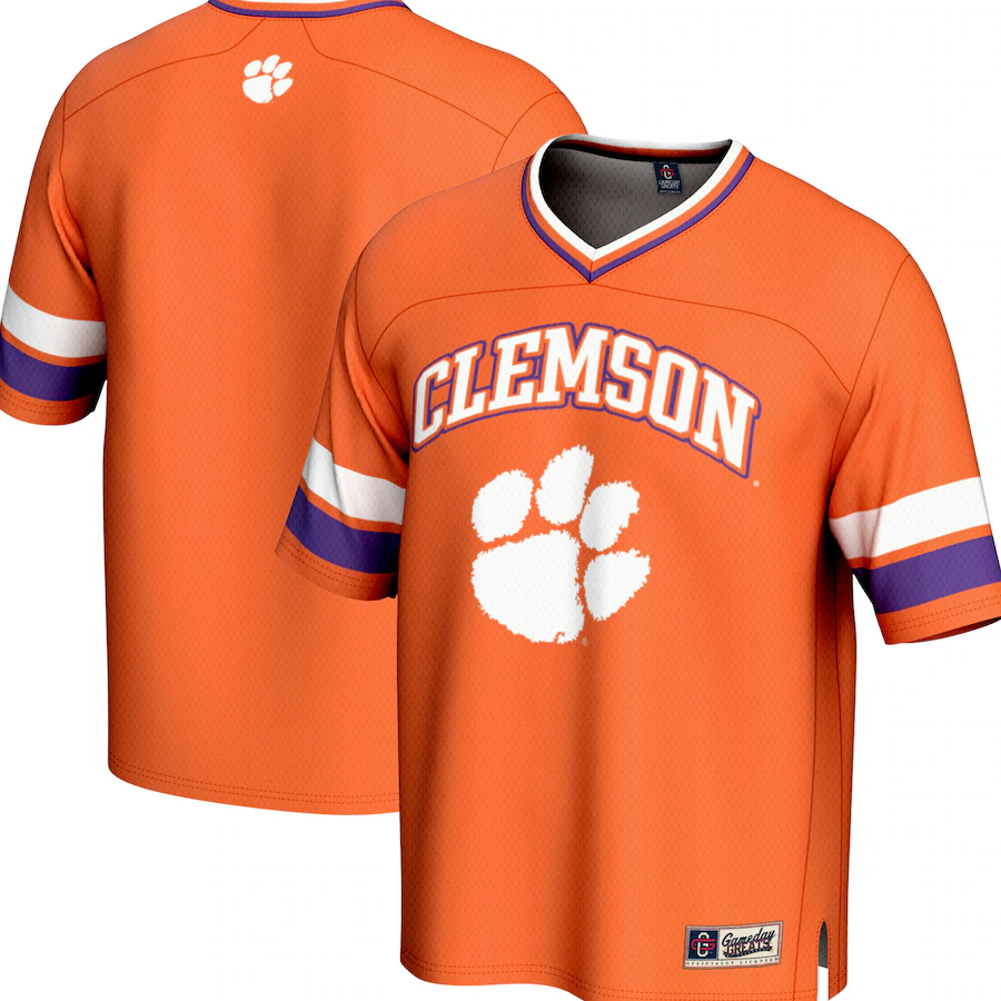 Men's GameDay Greats Orange Clemson Tigers Spirit Football Jersey - Puhuasuan