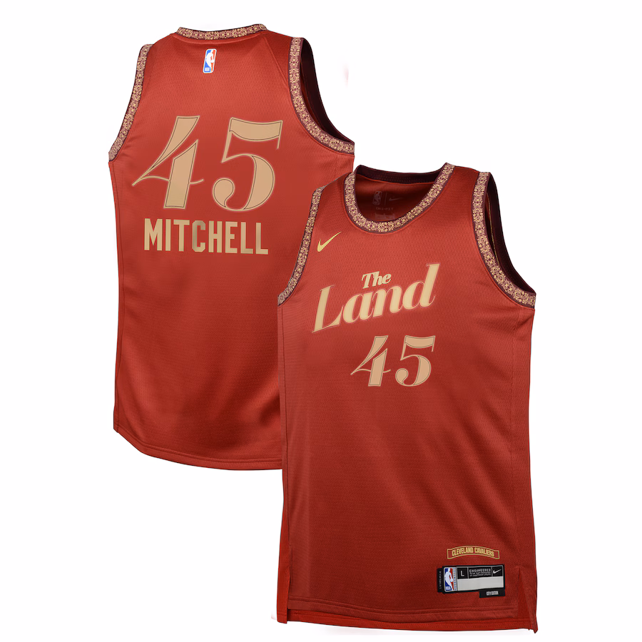 Youth Cleveland Cavaliers Donovan Mitchell Nike Wine  Swingman Replica Jersey - City Edition - Puhuasuan