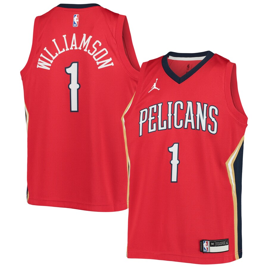 Youth New Orleans Pelicans Zion Williamson Jordan Brand Red 2020/21 Swingman Player Jersey - Statement Edition - Puhuasuan