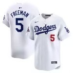 Men's Los Angeles Dodgers Freddie Freeman Nike White Home 2024 World Series Champions Limited Jersey - Puhuasuan