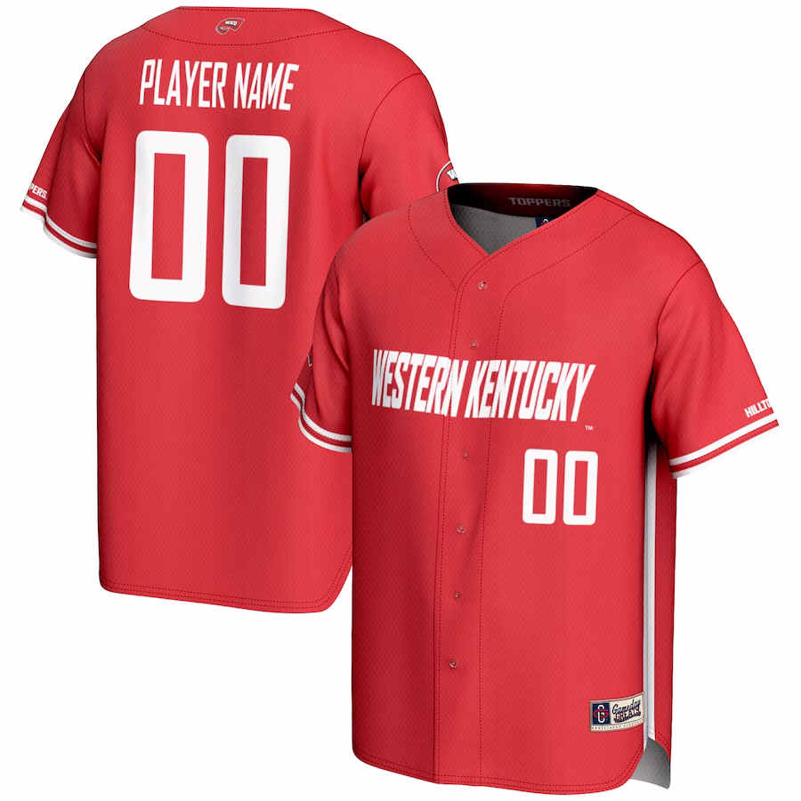 Western Kentucky Hilltoppers GameDay Greats Youth NIL Pick-A-Player Lightweight Baseball Jersey - Red - Puhuasuan