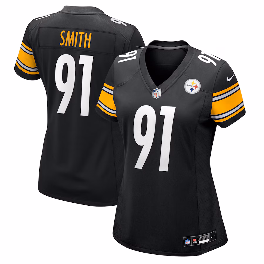 Women's Pittsburgh Steelers Preston Smith Nike Black Game Jersey - Puhuasuan