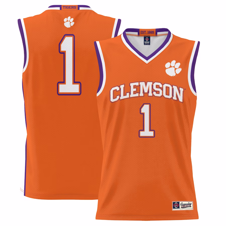 #1  Clemson Tigers GameDay Greats  Lightweight Basketball Jersey - Orange - Puhuasuan