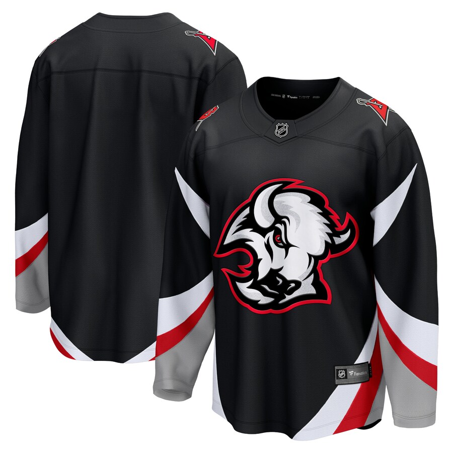 Men's Buffalo Sabres Fanatics Branded Black Alternate Premier Breakaway Blank Jersey - Puhuasuan