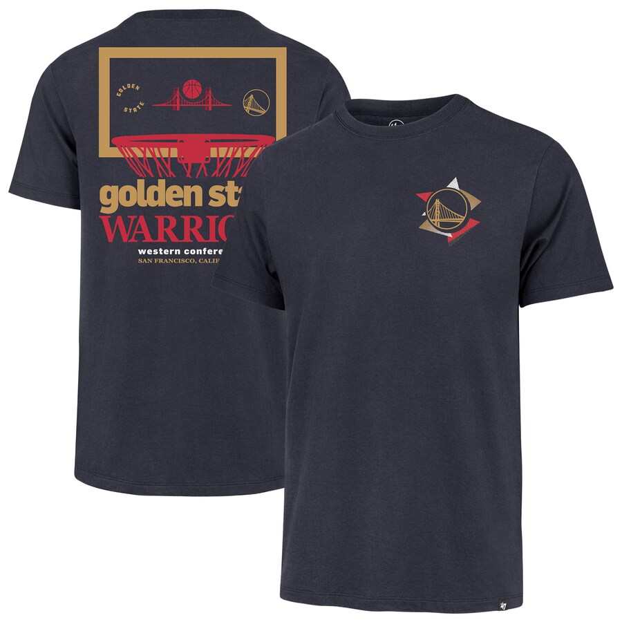 Men's Golden State Warriors  '47 Navy City Edition Backboard Franklin T-Shirt - Puhuasuan