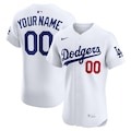 Men's Los Angeles Dodgers Nike White Home Limited Custom Jersey - Puhuasuan