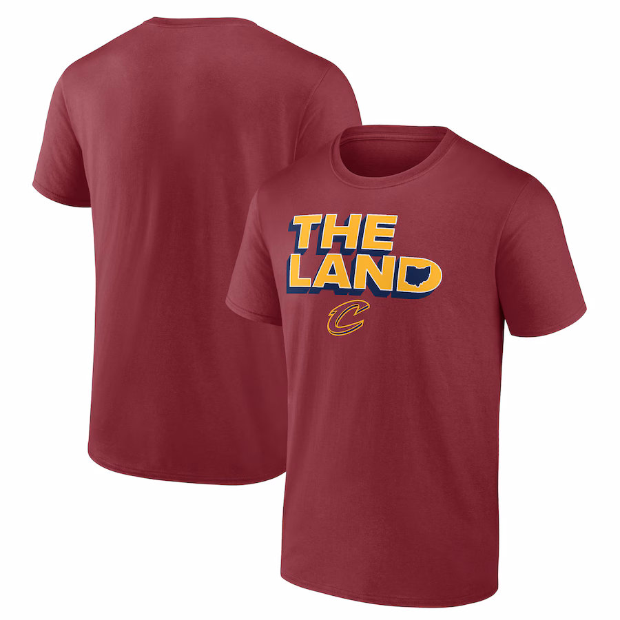 Men's Cleveland Cavaliers Wine Hometown Collection The Land T-Shirt - Puhuasuan