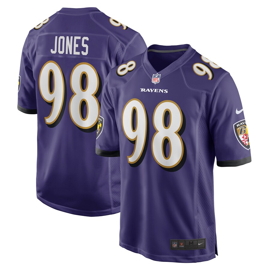Men's Baltimore Ravens Travis Jones Nike Purple Player Game Jersey - Puhuasuan