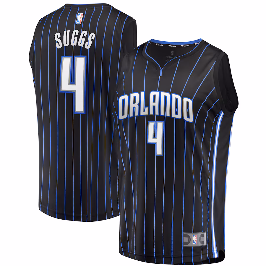 Men's Orlando Magic Jalen Suggs Fanatics Black Fast Break Replica Jersey - Icon Edition - Puhuasuan