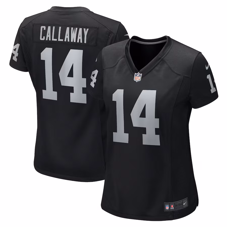 Women's Las Vegas Raiders Marquez Callaway Nike  Black Team Game Jersey - Puhuasuan