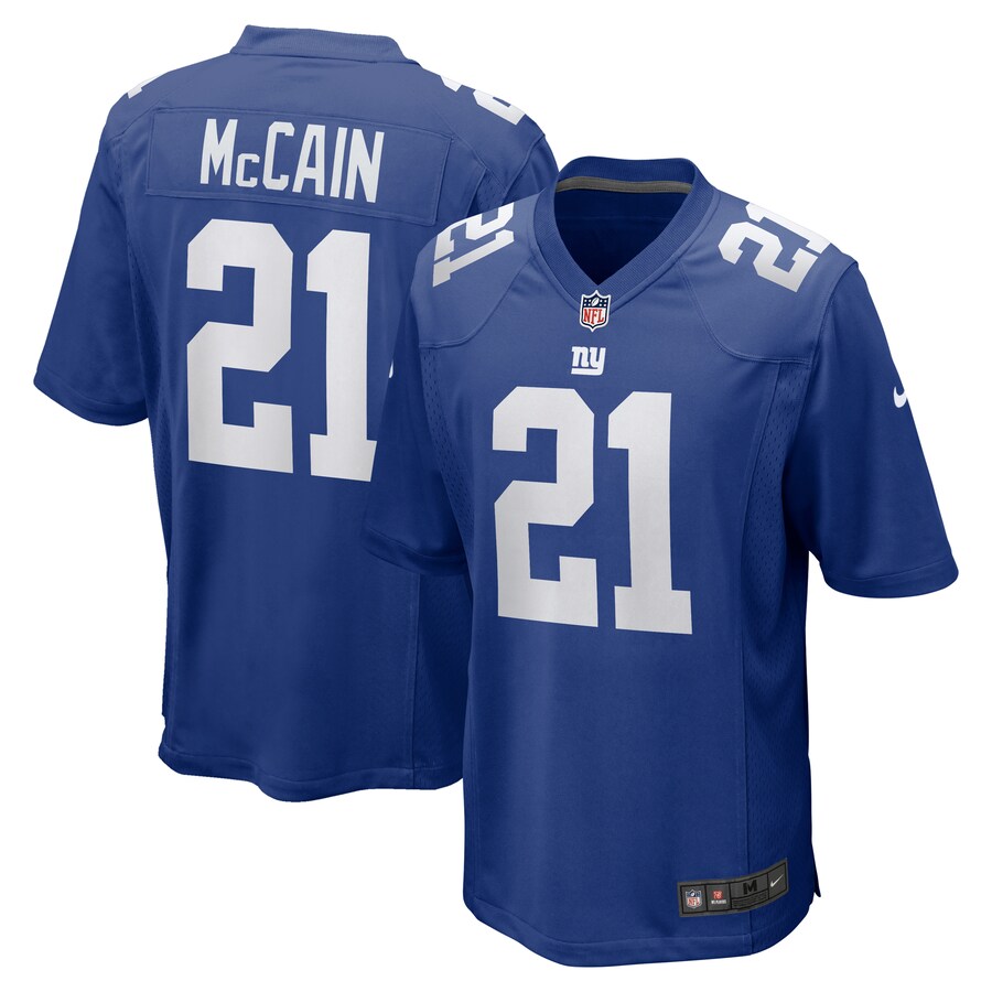 Men's New York Giants Bobby McCain Nike Royal Game Player Jersey - Puhuasuan