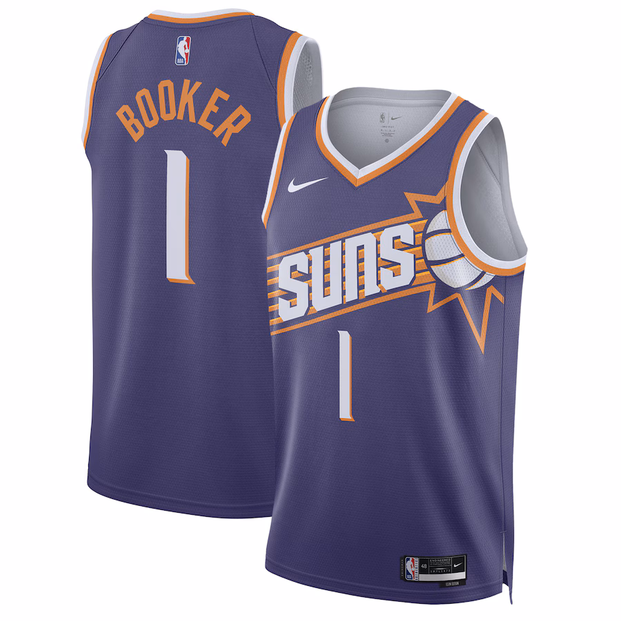 Unisex Phoenix Suns Devin Booker Nike Purple Swingman Jersey - Icon Edition - Puhuasuan