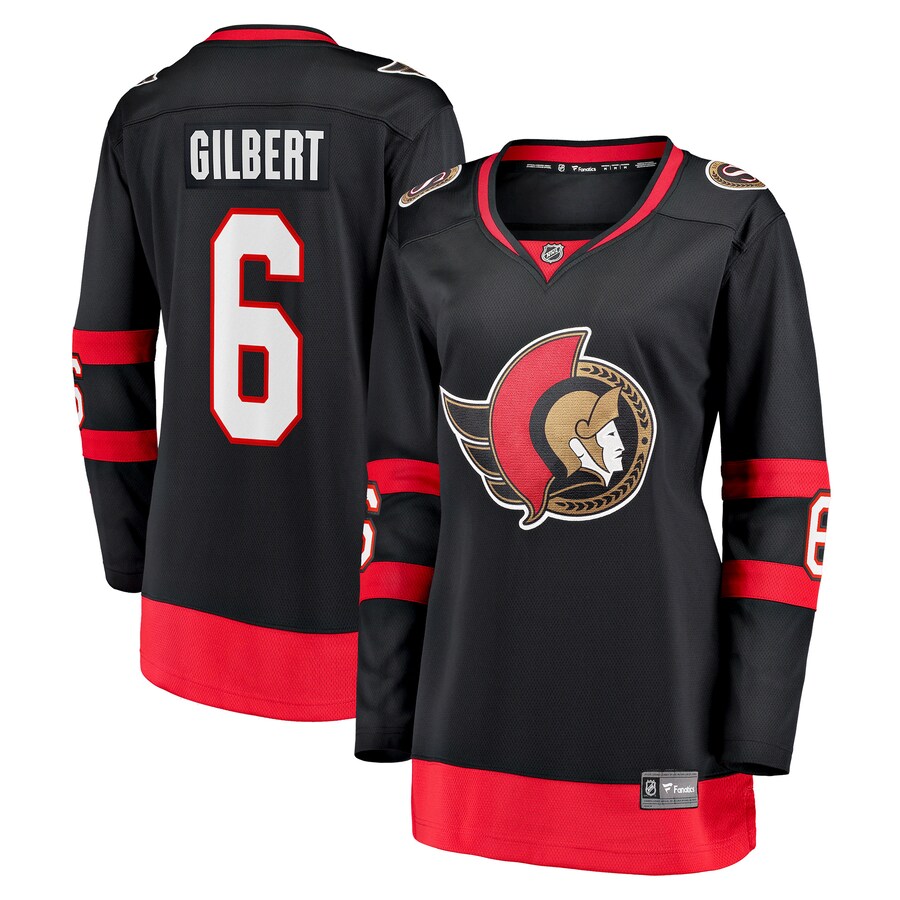 Women's Ottawa Senators Dennis Gilbert Fanatics Black Home Breakaway Player Jersey - Puhuasuan