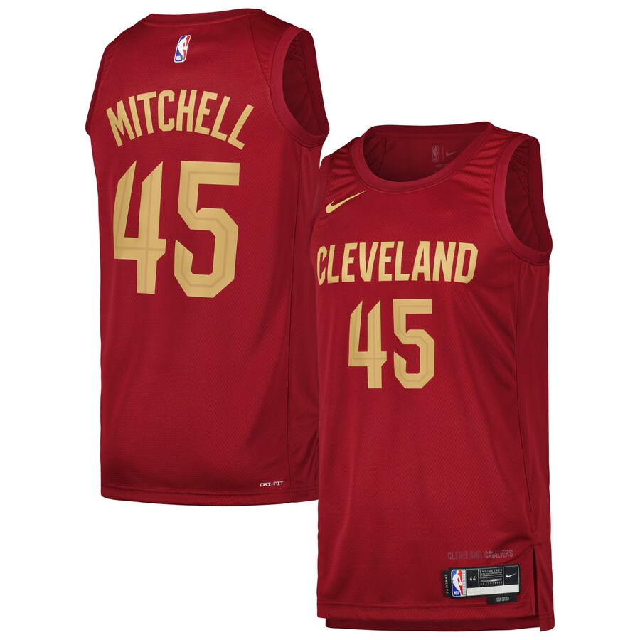 Men's Cleveland Cavaliers Donovan Mitchell Nike Wine Swingman Player Jersey - Icon Edition - Puhuasuan