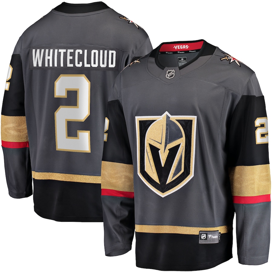 Men's Vegas Golden Knights Zach Whitecloud Fanatics Gray Alternate Breakaway Jersey - Puhuasuan