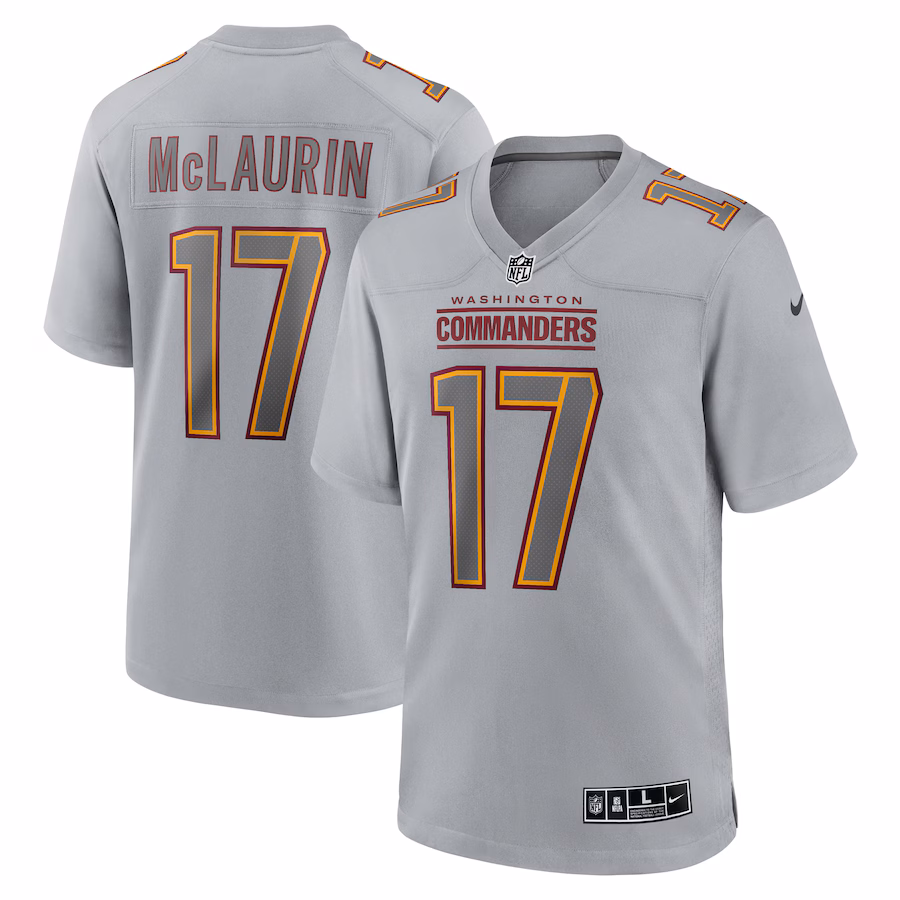 Men's Washington Commanders Terry McLaurin Nike Gray Atmosphere Fashion Game Jersey - Puhuasuan