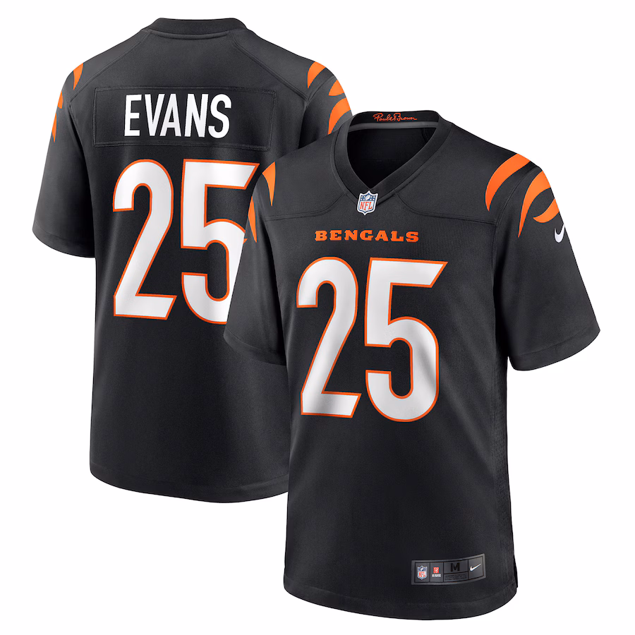 Men's Cincinnati Bengals Chris Evans Nike Black Game Jersey - Puhuasuan