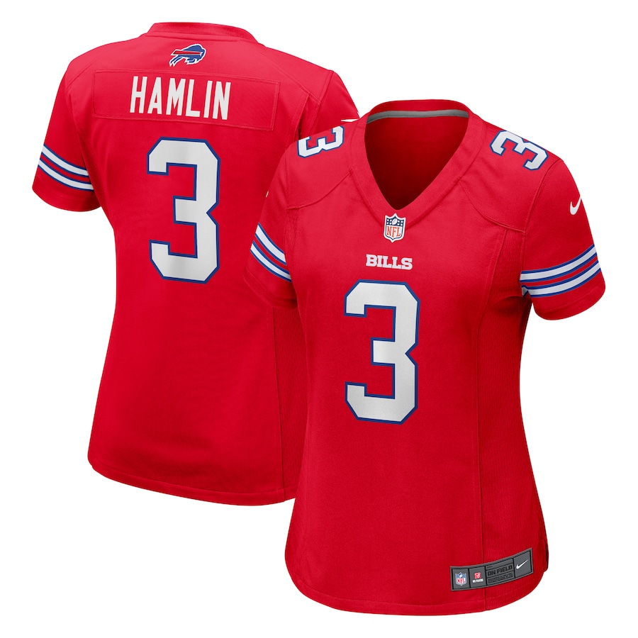 Women's Buffalo Bills Damar Hamlin Nike Red Player Jersey - Puhuasuan