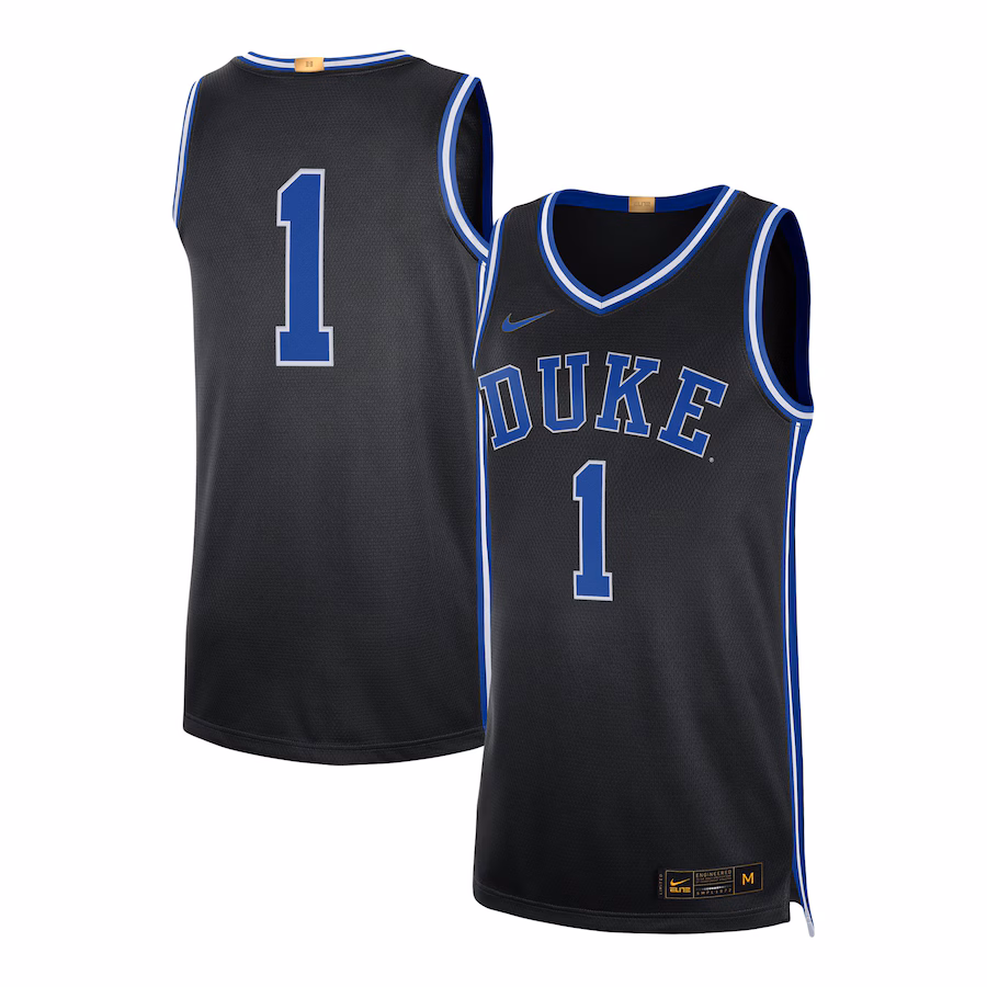 Men's Nike #1 Black Duke Blue Devils Limited Authentic Jersey - Puhuasuan