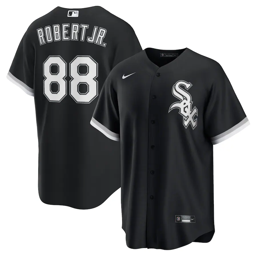 Men's Chicago White Sox Luis Robert Jr. Nike Black Alternate Replica Player Jersey - Puhuasuan