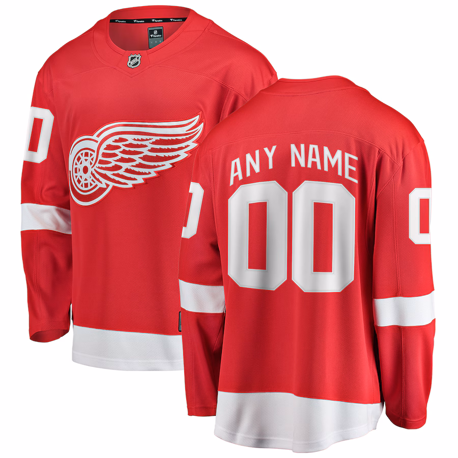 Men's Detroit Red Wings Fanatics Red Home Breakaway Custom Jersey - Puhuasuan