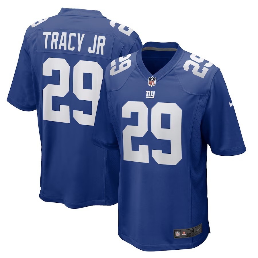 Men's New York Giants Tyrone Tracy Jr. Nike Royal Team Game Jersey - Puhuasuan