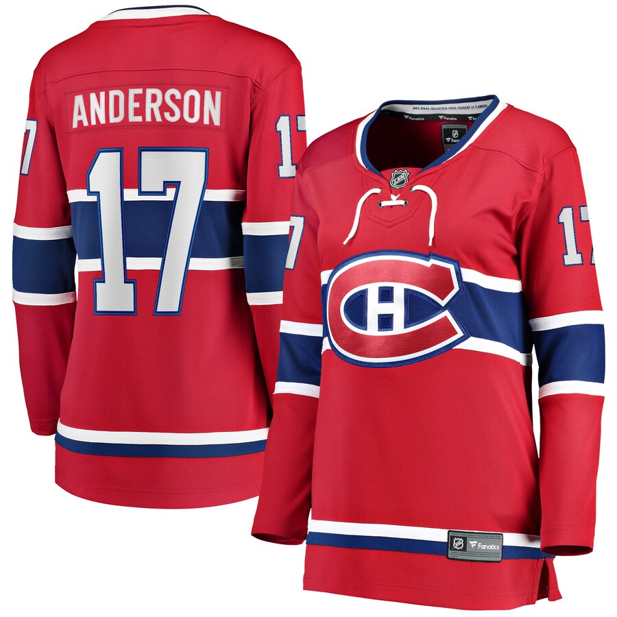 Women's Montreal Canadiens Josh Anderson Fanatics Branded Red Breakaway Player Jersey - Puhuasuan