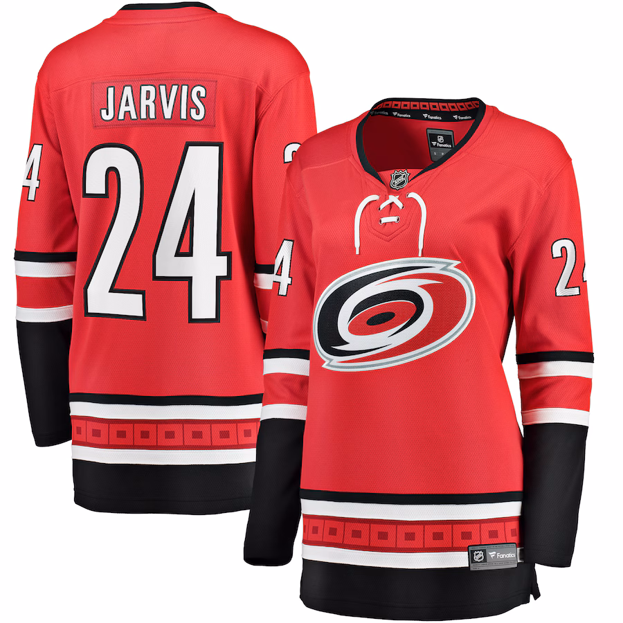 Women's Carolina Hurricanes Seth Jarvis Fanatics Red Alternate Breakaway Player Jersey - Puhuasuan