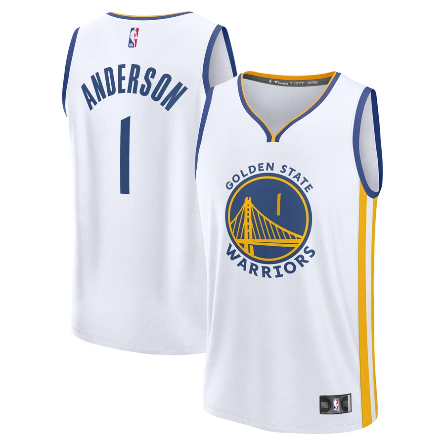Men's Golden State Warriors Kyle Anderson Fanatics White Fast Break Replica Player Jersey - Association Edition - Puhuasuan