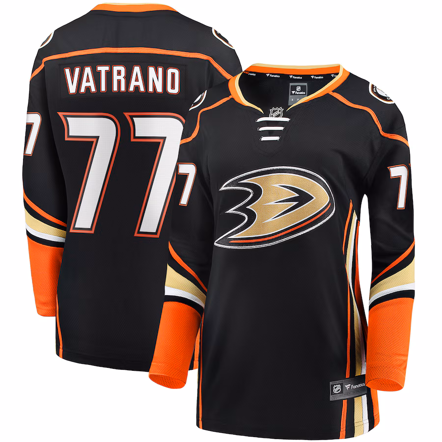 Women's Anaheim Ducks Frank Vatrano Fanatics Black Home Breakaway Player Jersey - Puhuasuan