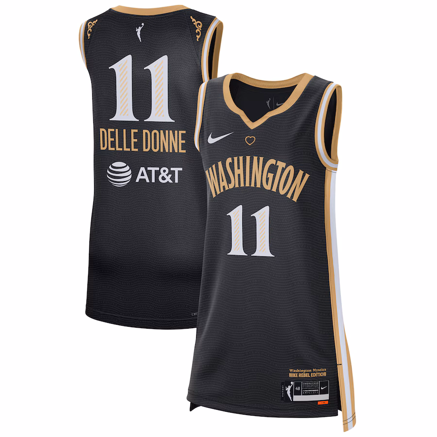 Unisex Washington Mystics Elena Delle Donne Nike Black Rebel Edition Victory Player Jersey - Puhuasuan