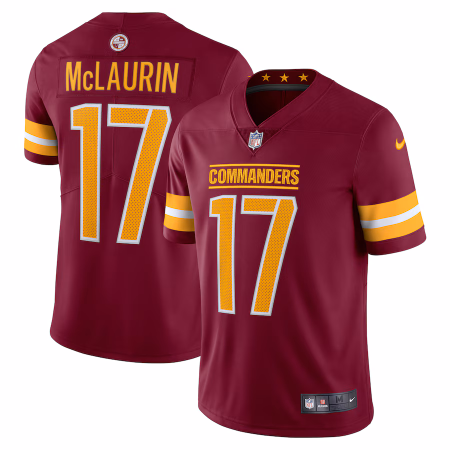 Men's Washington Commanders Terry McLaurin Nike Burgundy Vapor Limited Jersey - Puhuasuan
