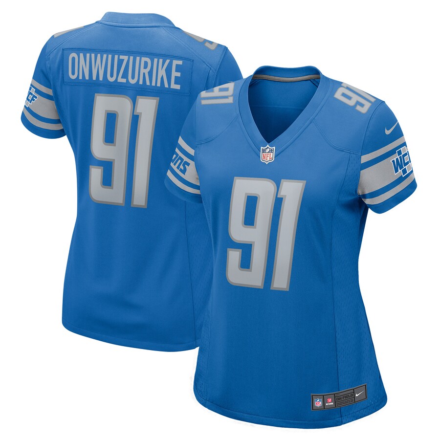 Women's Detroit Lions Levi Onwuzurike Nike Blue Player Game Jersey - Puhuasuan