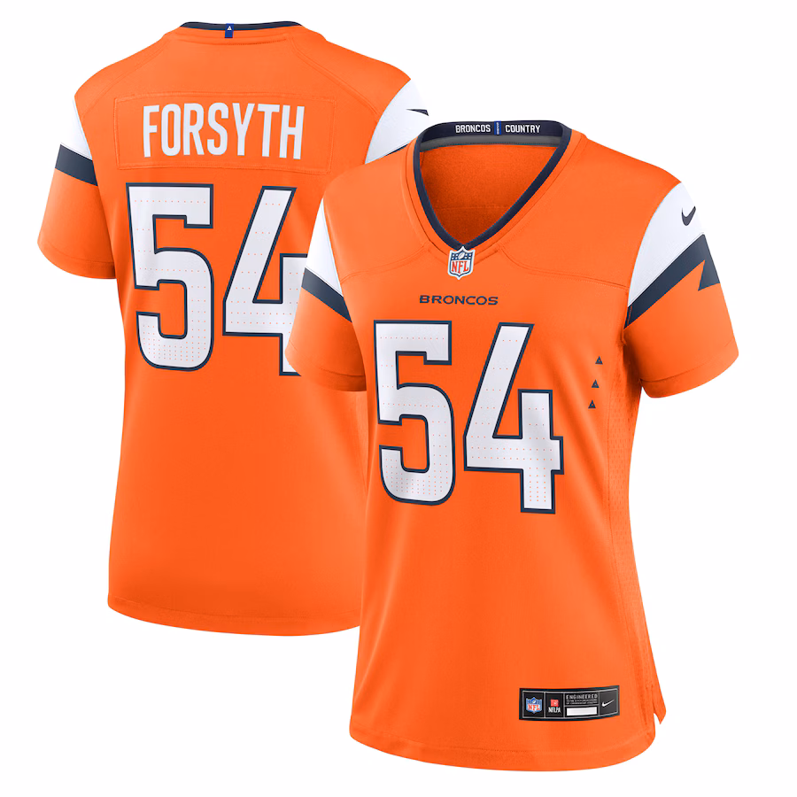 Women's Denver Broncos Alex Forsyth Nike Orange Team Game Jersey - Puhuasuan
