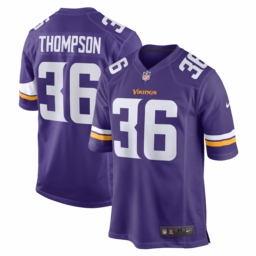 Men's Minnesota Vikings NaJee Thompson Nike Purple Game Jersey - Puhuasuan