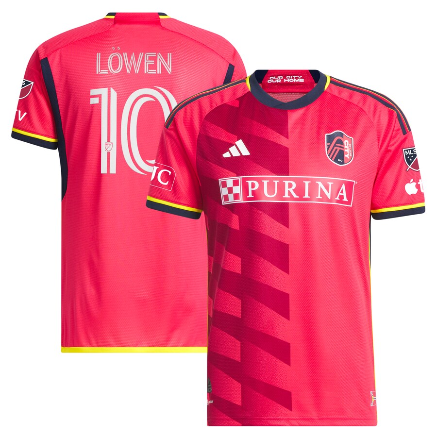 Men's St. Louis City SC Eduard L?wen adidas Red 2023 The Spirit Kit Authentic Jersey - Puhuasuan