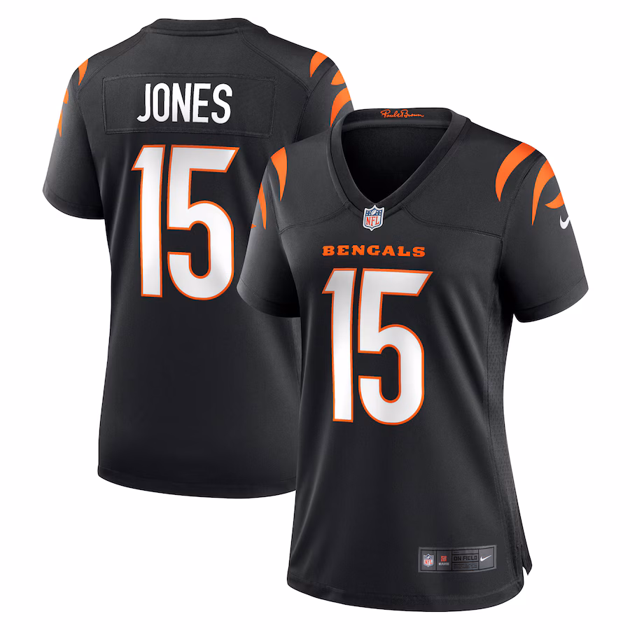 Women's Cincinnati Bengals Charlie Jones Nike  Black Team Game Jersey - Puhuasuan