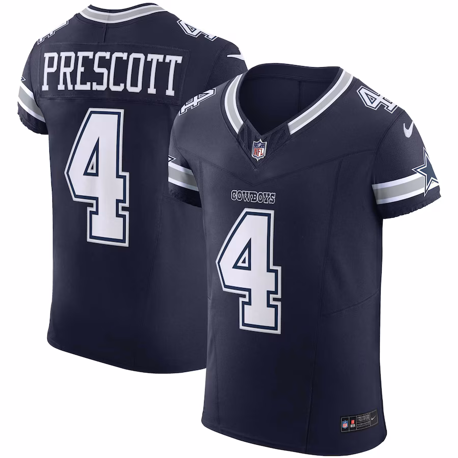 Men's Dallas Cowboys Dak Prescott Nike Navy Vapor F.U.S.E. Elite Jersey - Puhuasuan