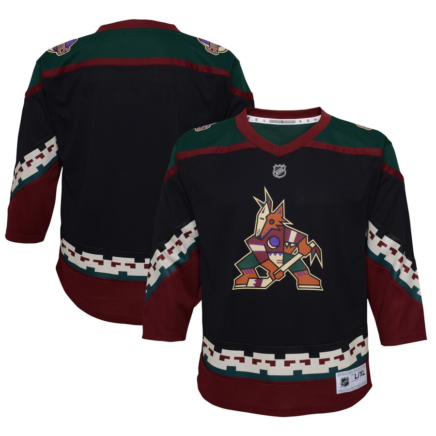 Youth Arizona Coyotes Black 2021/22 Home Replica Jersey - Puhuasuan