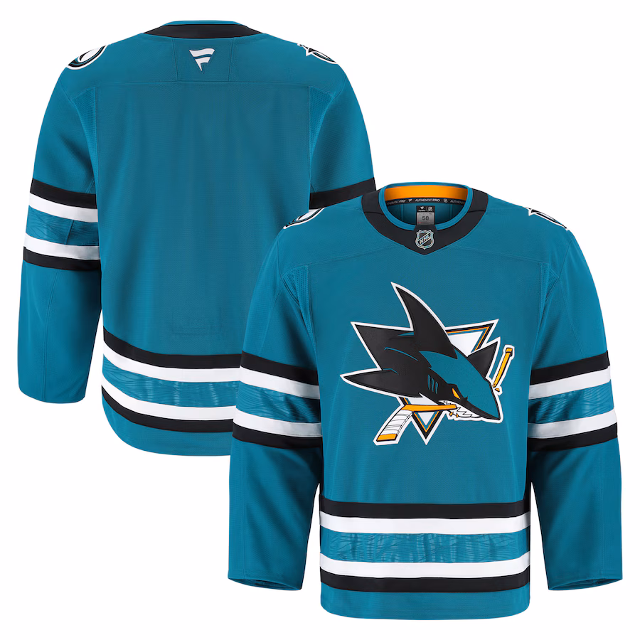 Men's San Jose Sharks Fanatics Teal Home Authentic Pro Jersey - Puhuasuan