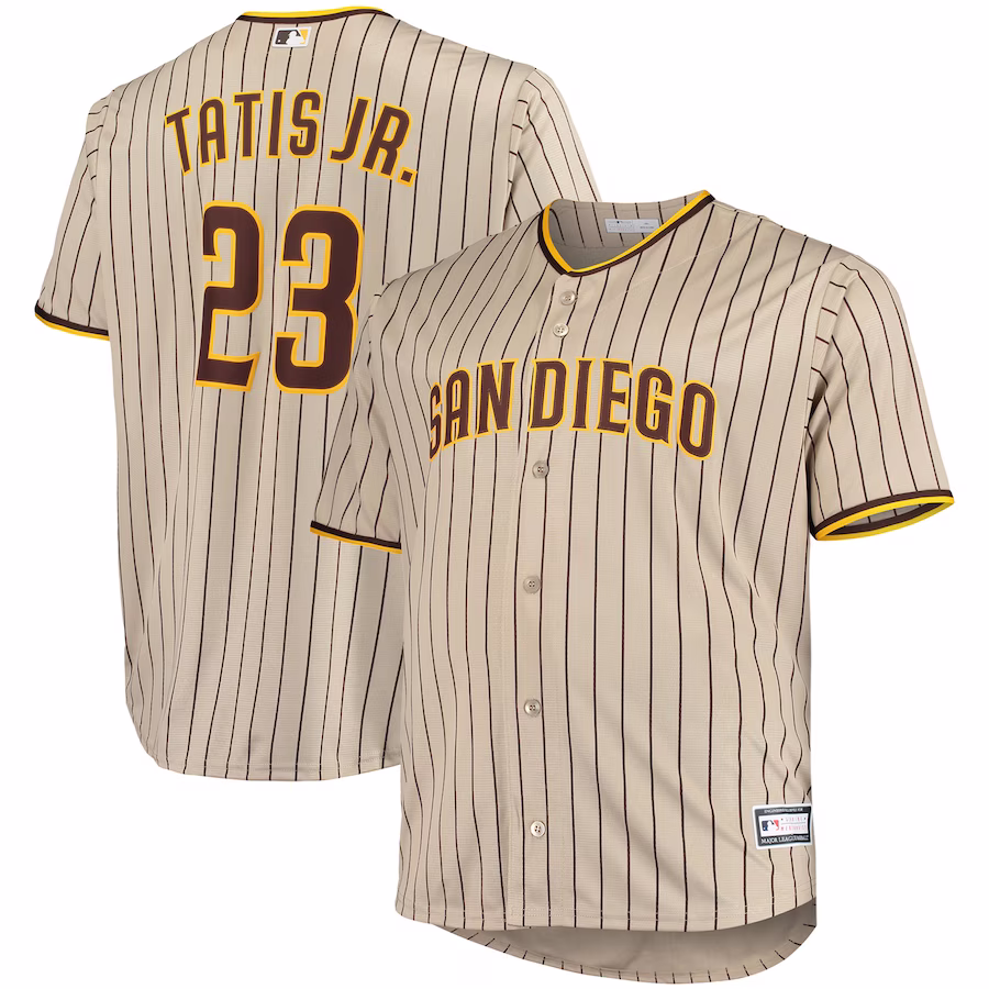 Men's San Diego Padres Fernando Tatis Jr. Sand Big & Tall Replica Player Jersey - Puhuasuan