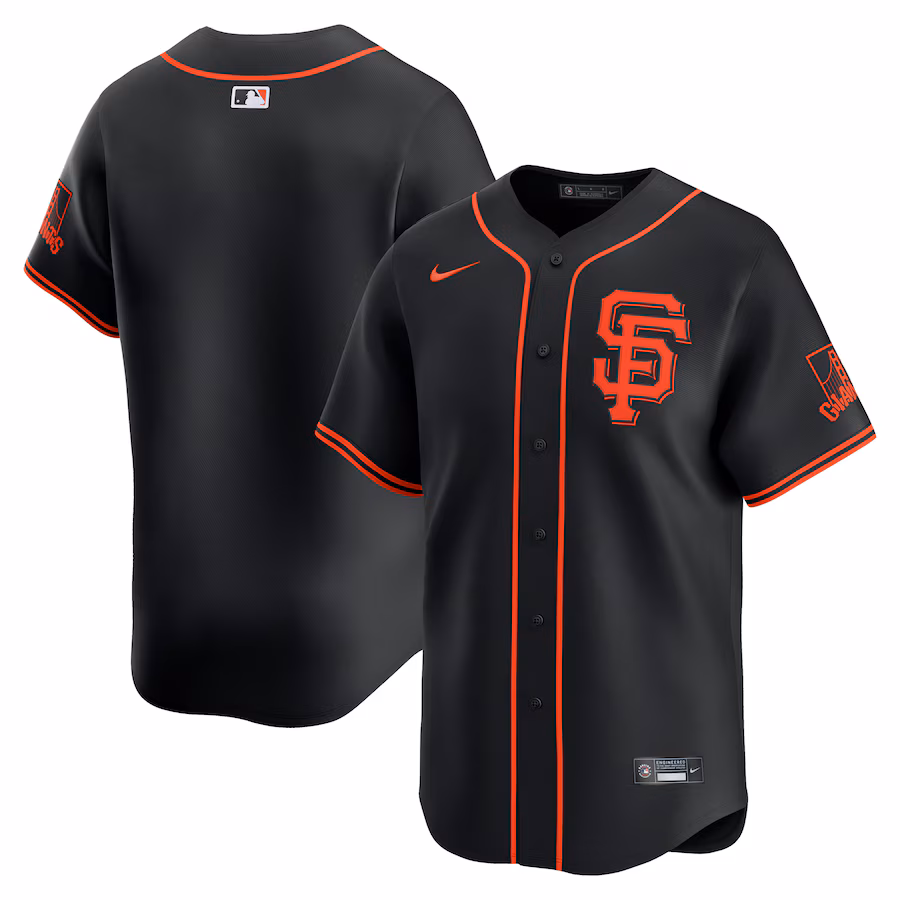 Men's San Francisco Giants  Nike Black  Alternate Limited Jersey - Puhuasuan