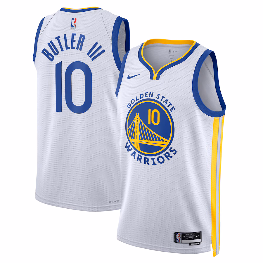 Unisex Golden State Warriors Jimmy Butler Nike White Swingman Jersey - Association Edition - Puhuasuan