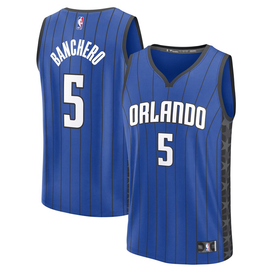 Men's Orlando Magic Paolo Banchero Fanatics Blue Fast Break Replica Player Jersey - Statement Edition - Puhuasuan