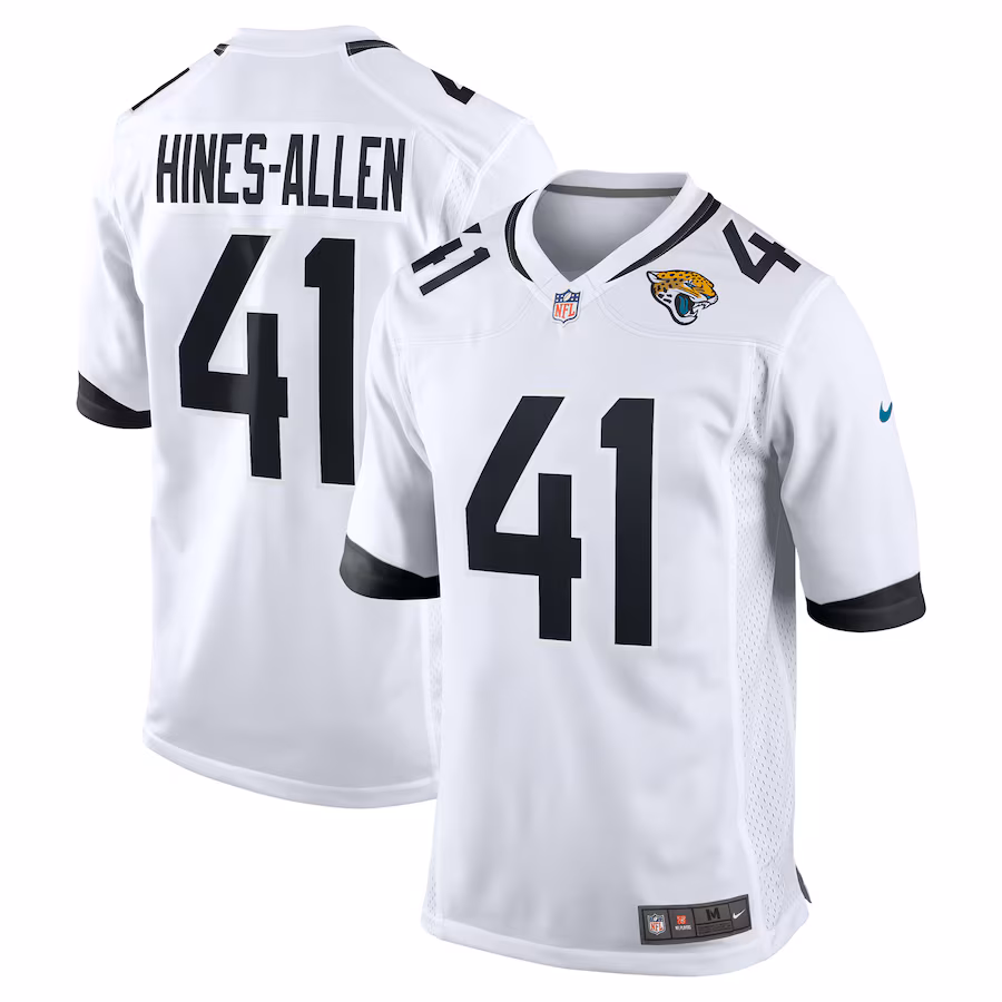 Men's Jacksonville Jaguars Josh Hines-Allen Nike White Player Game Jersey - Puhuasuan