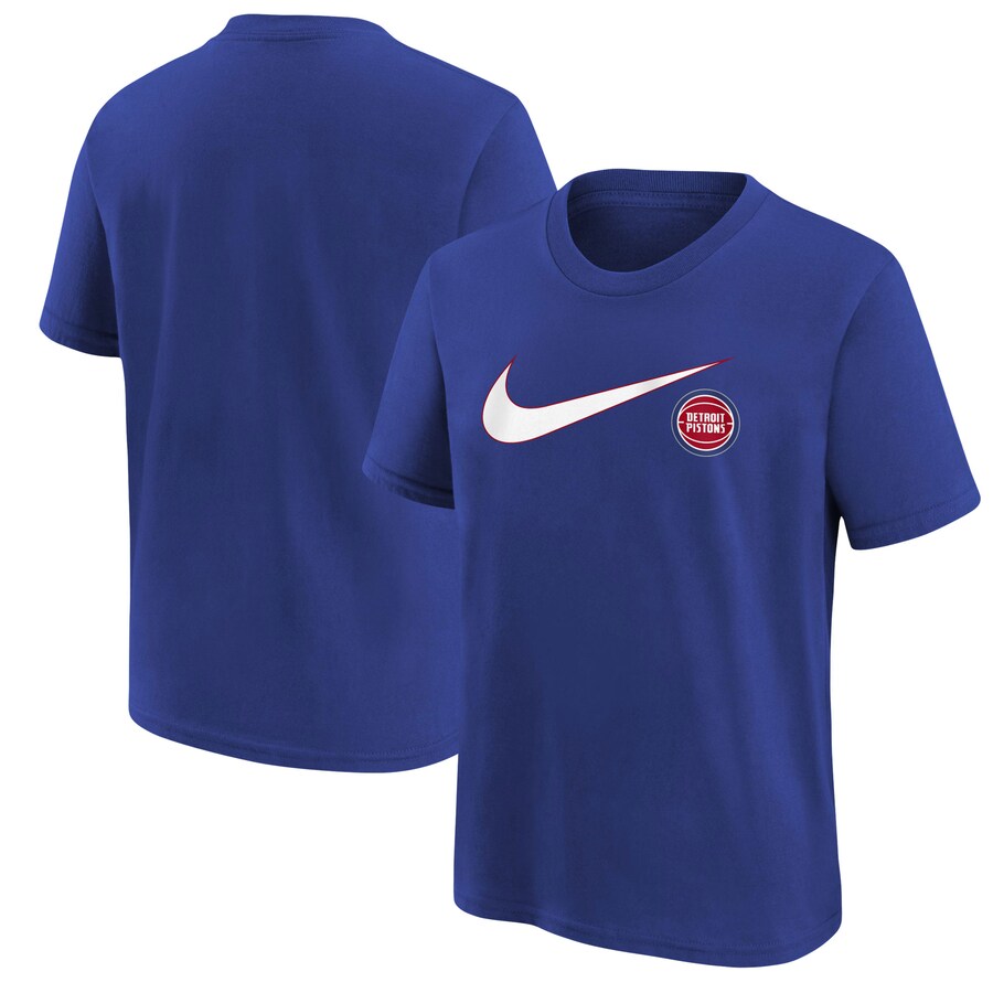 Youth Detroit Pistons Nike Blue Swoosh T-Shirt - Puhuasuan